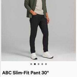 EUC lululemon ABC men’s black slim fit pant